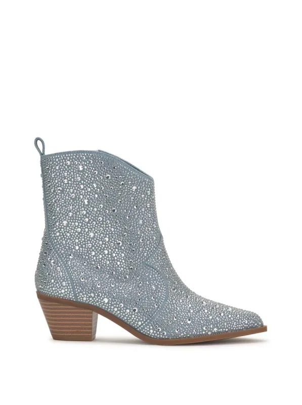 Oviedo Bootie in Blue Denim sold by Jessica Simpson