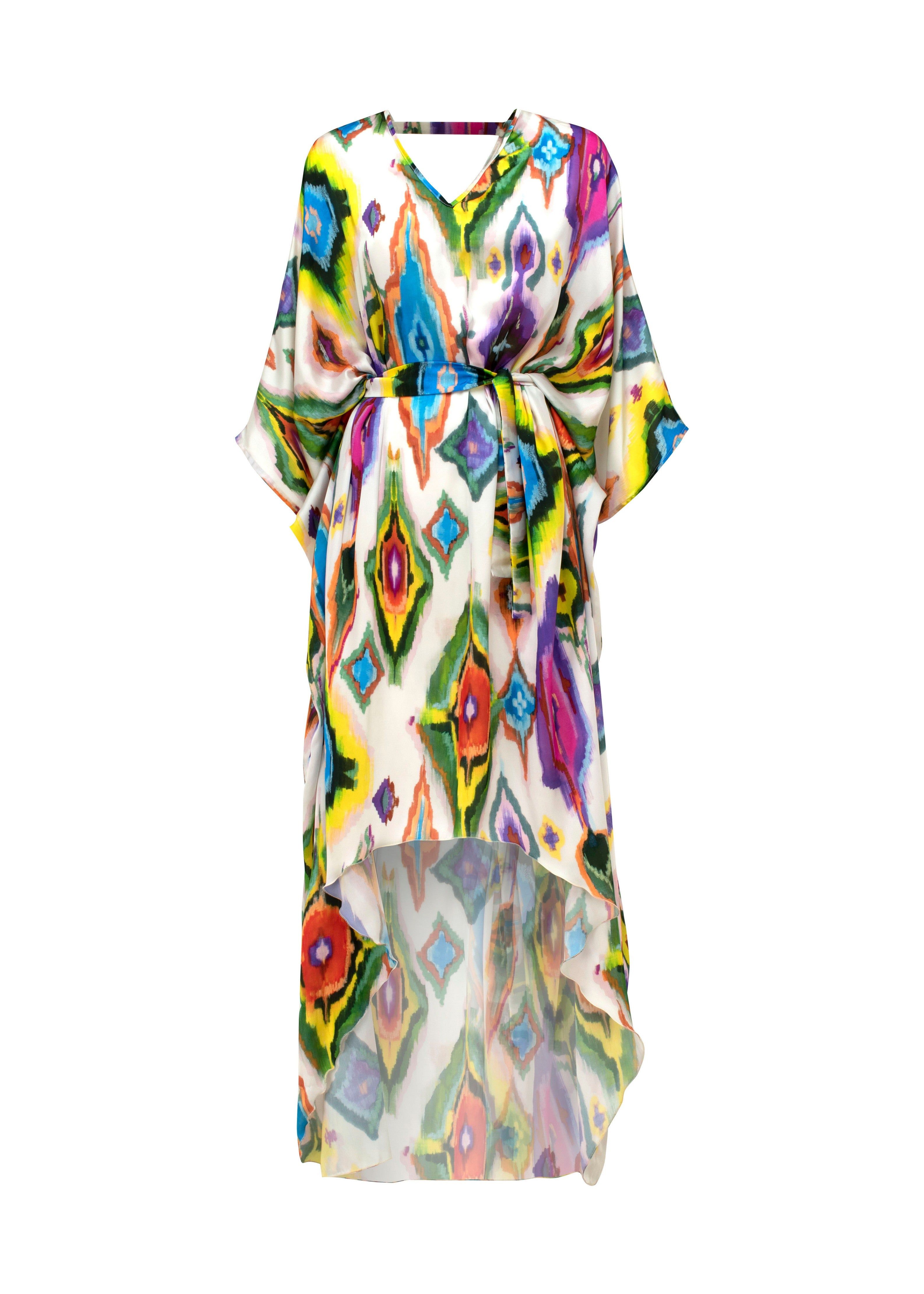 Abito satin multicolor sold by Jijil