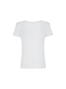 T-shirt bianca con logo in rilievo sold by Jijil