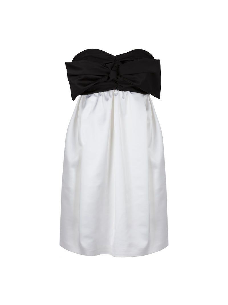 Abito bicolore con maxi fiocco sold by Jijil