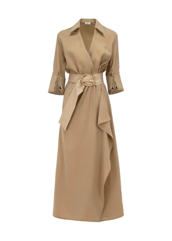 Chemisier lungo con volant sold by Jijil