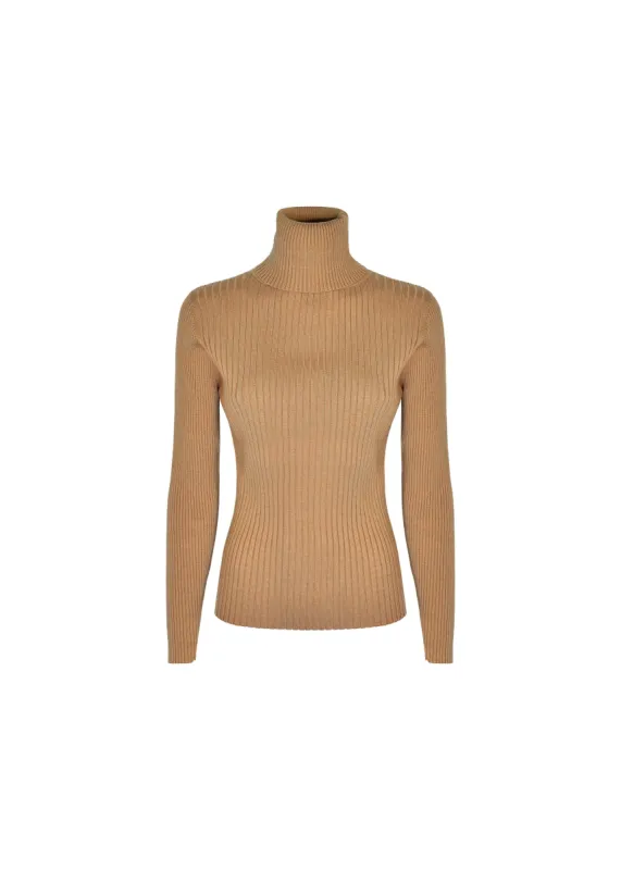 Pullover dolcevita a coste sold by Jijil