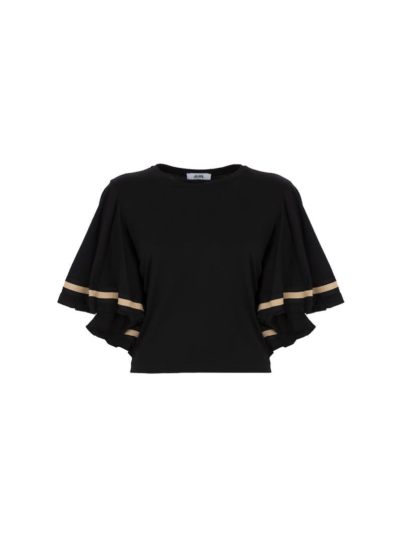 Blusa maniche corte volant sold by Jijil