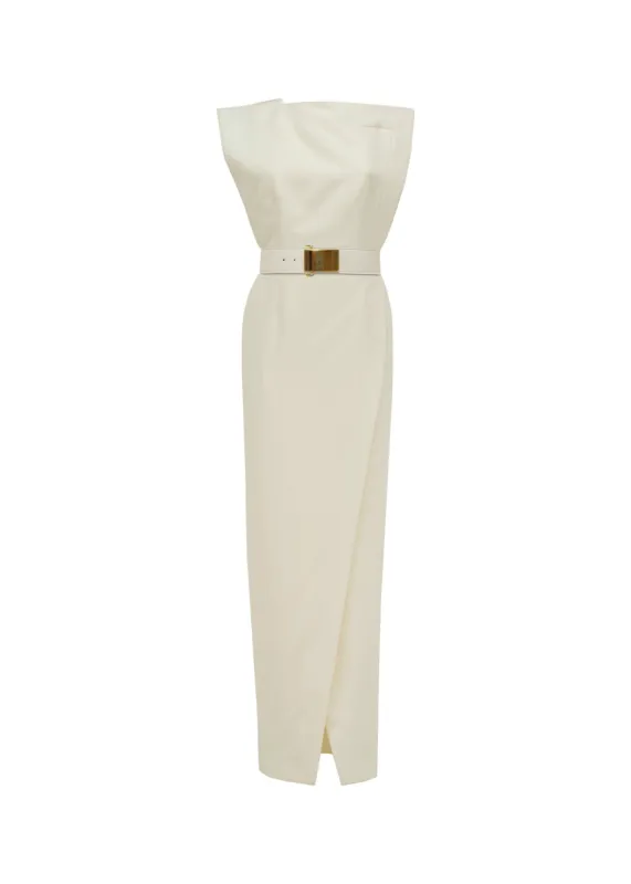 Abito lungo a ventaglio sold by Jijil