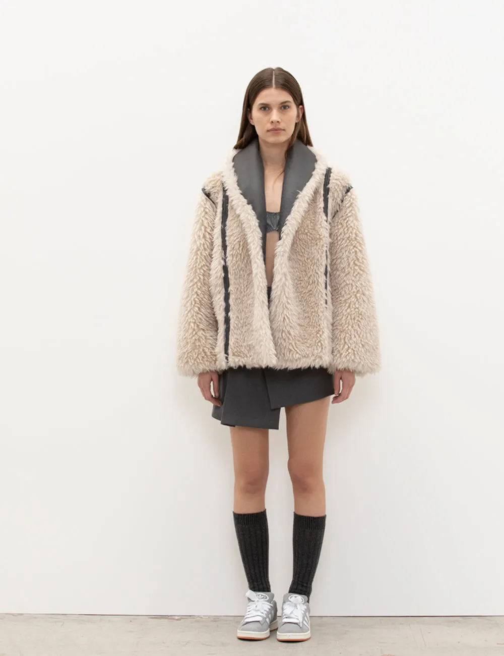 Giacca in pelle over reversibile sold by Jijil product image thumbnail 5