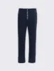 Pantalone in denim tinta unita con risvolto sul fondo sold by Jijil