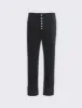 Pantalone in denim tinta unita con risvolto sul fondo sold by Jijil