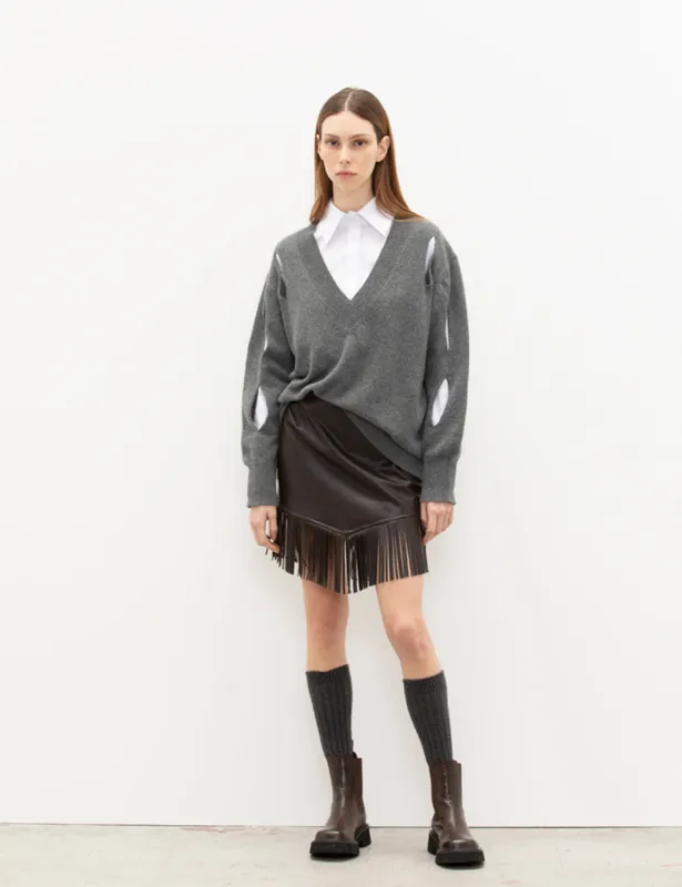 Minigonna in pelle tinta unita sold by Jijil