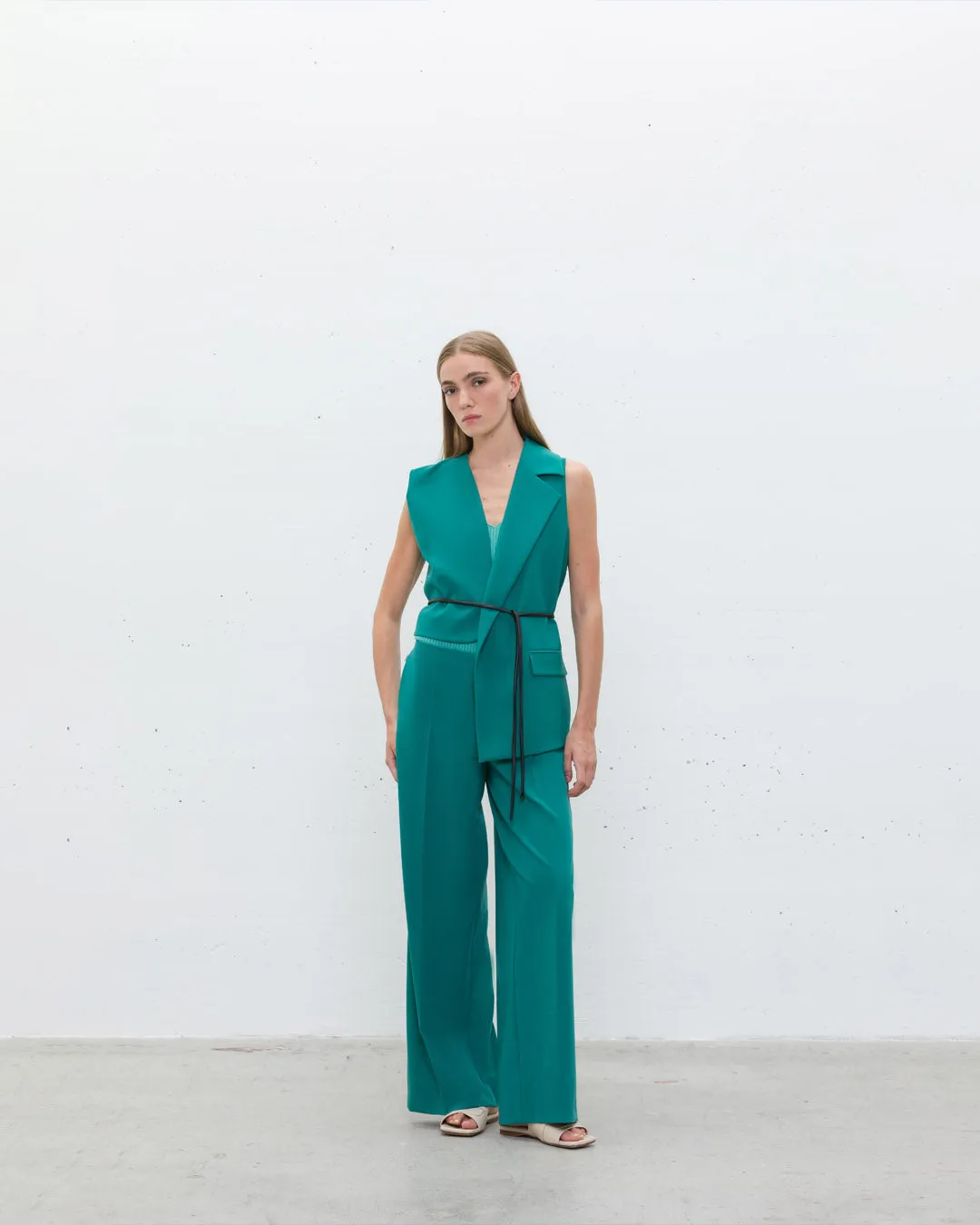 Pantalone a palazzo in cotone sold by Jijil