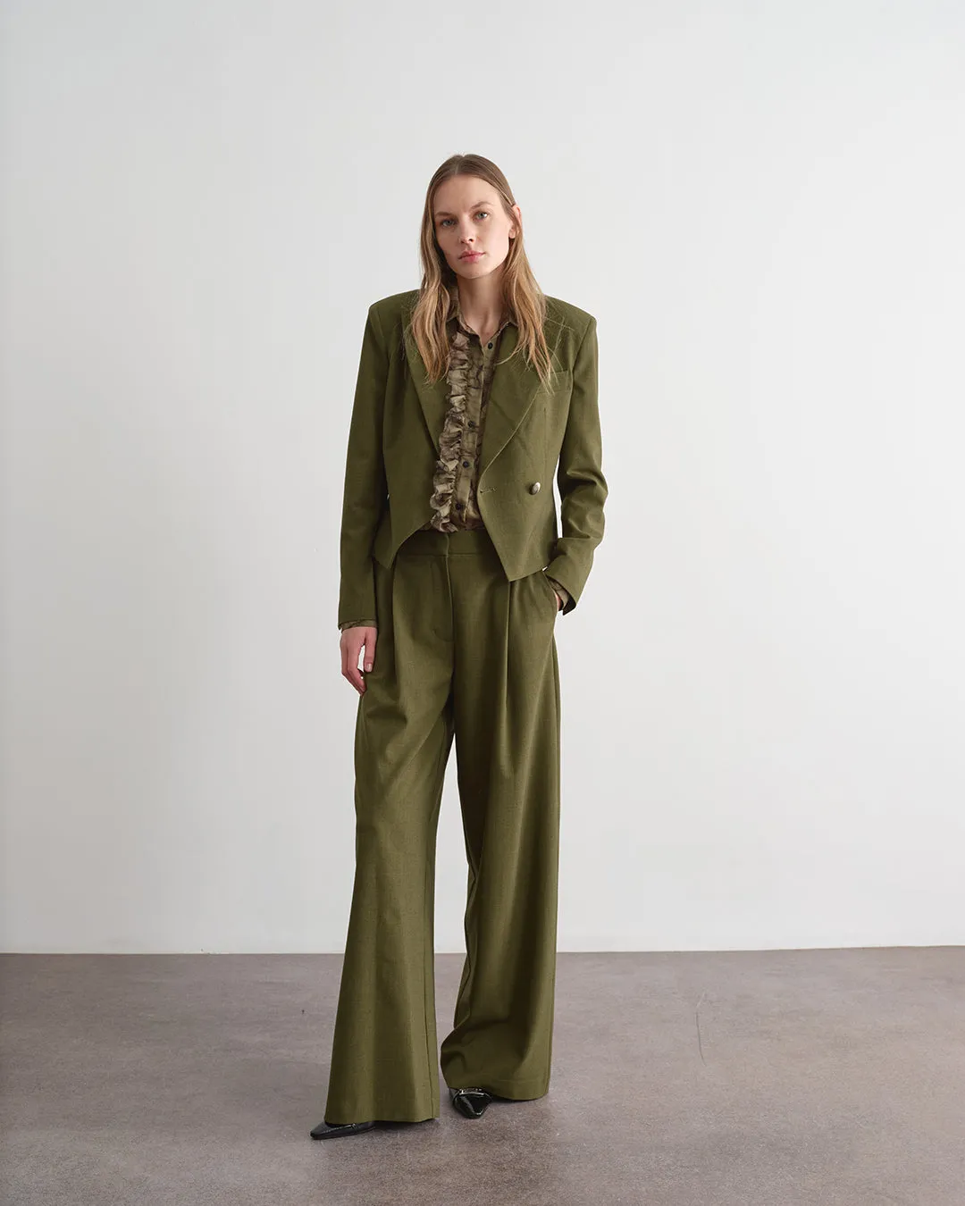 Giacca crop in frescolana sold by Jijil