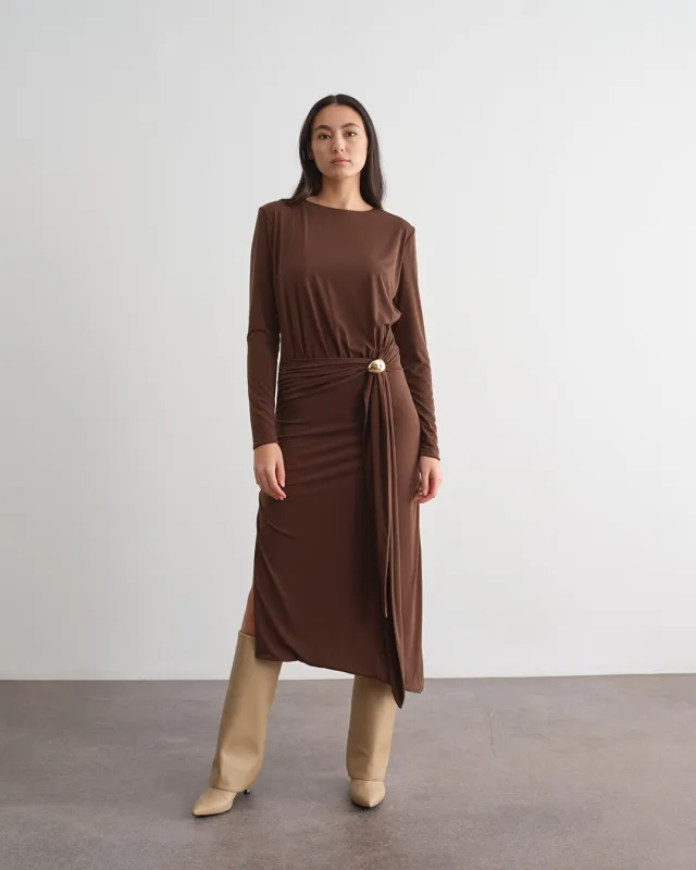 Abito midi con chiusura decorativa sold by Jijil