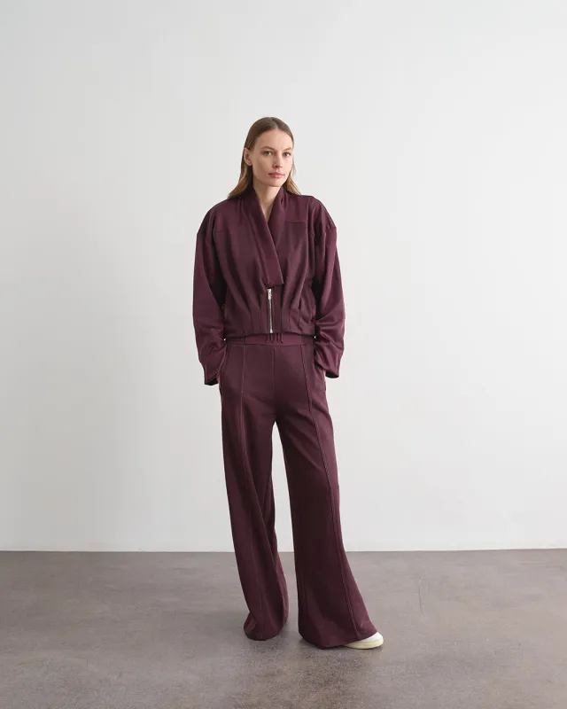 Bomber in felpa con inserti in satin sold by Jijil