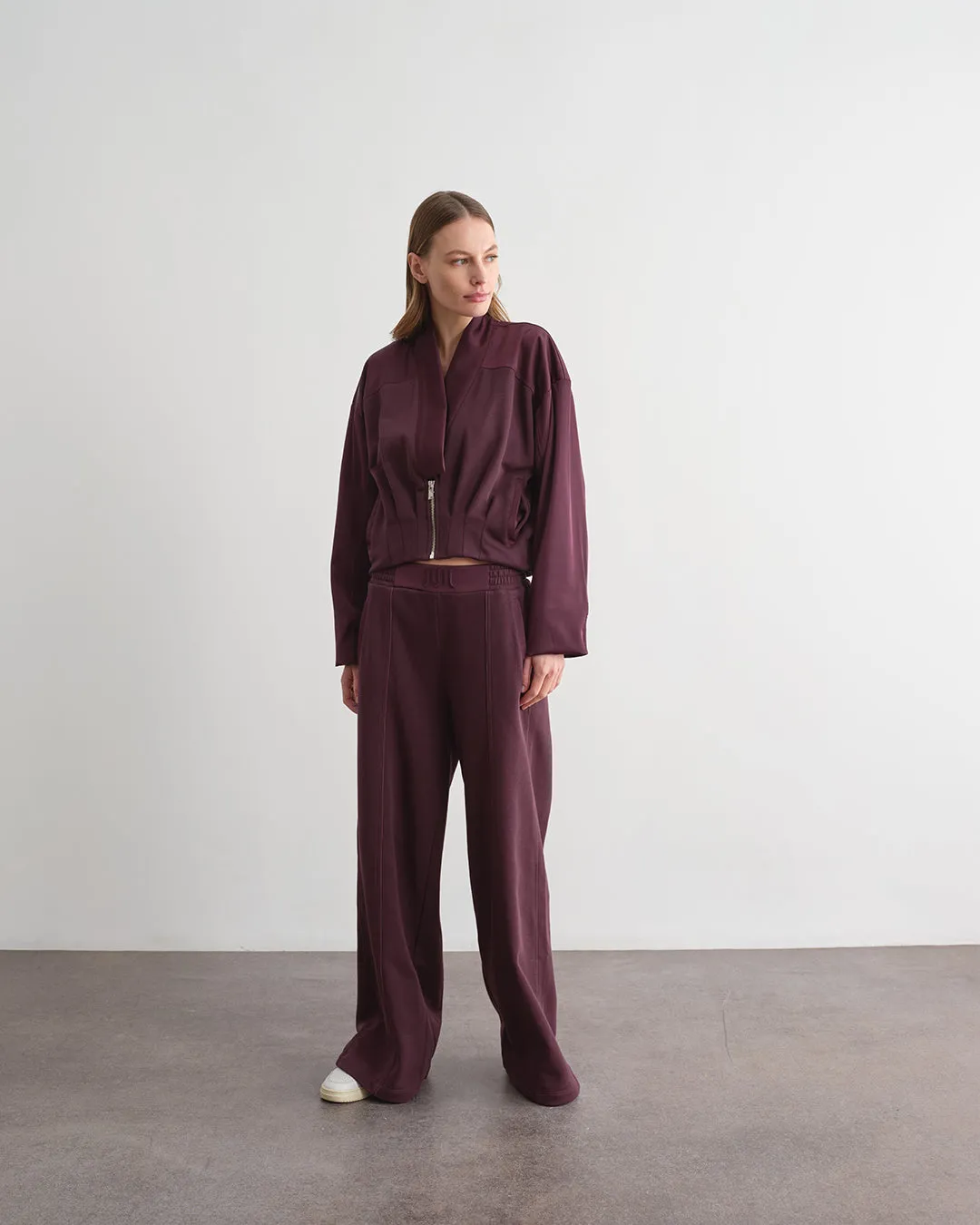 Bomber in felpa con inserti in satin sold by Jijil product image thumbnail 2