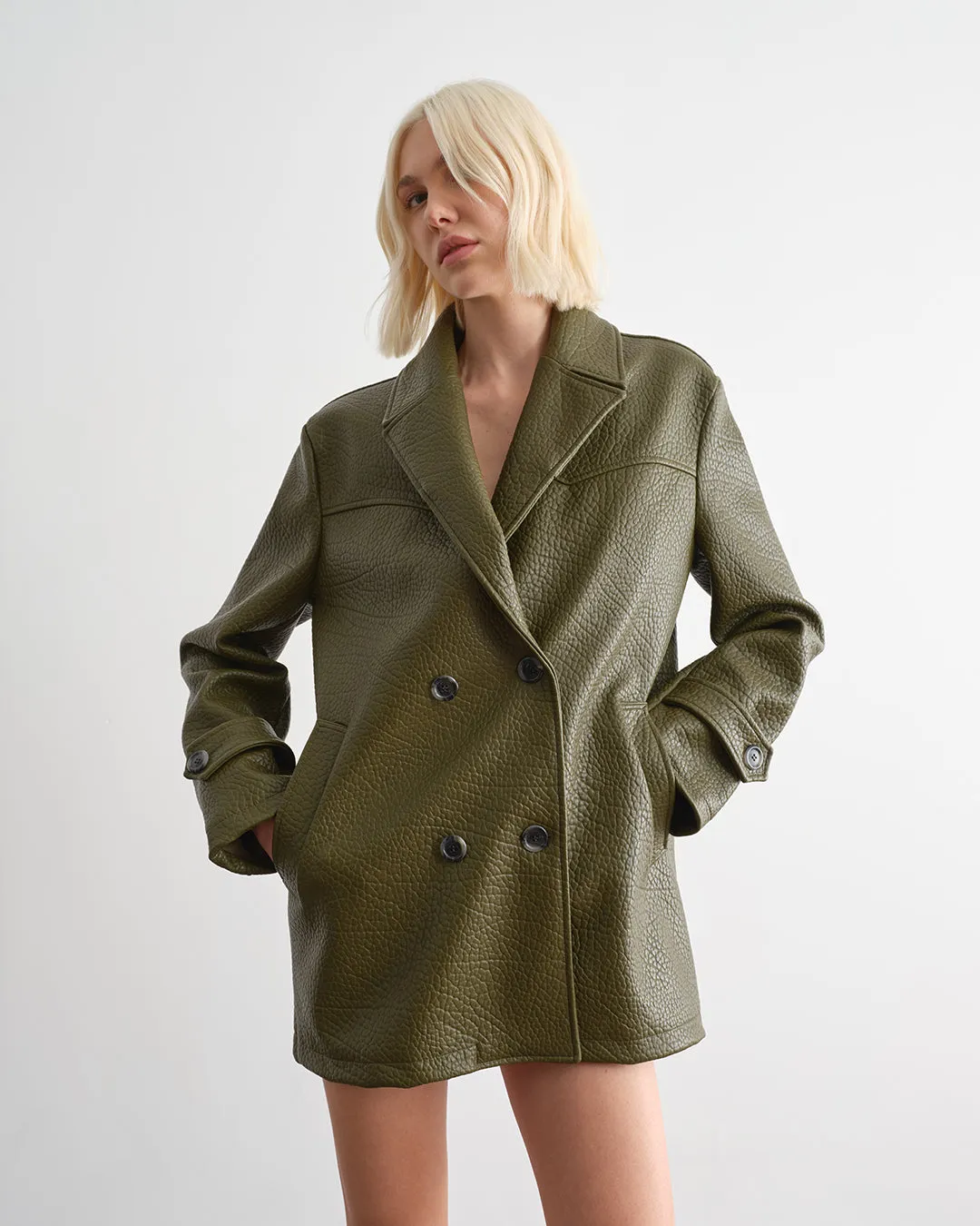 Giacca Oversize in Pelle effetto martellato sold by Jijil