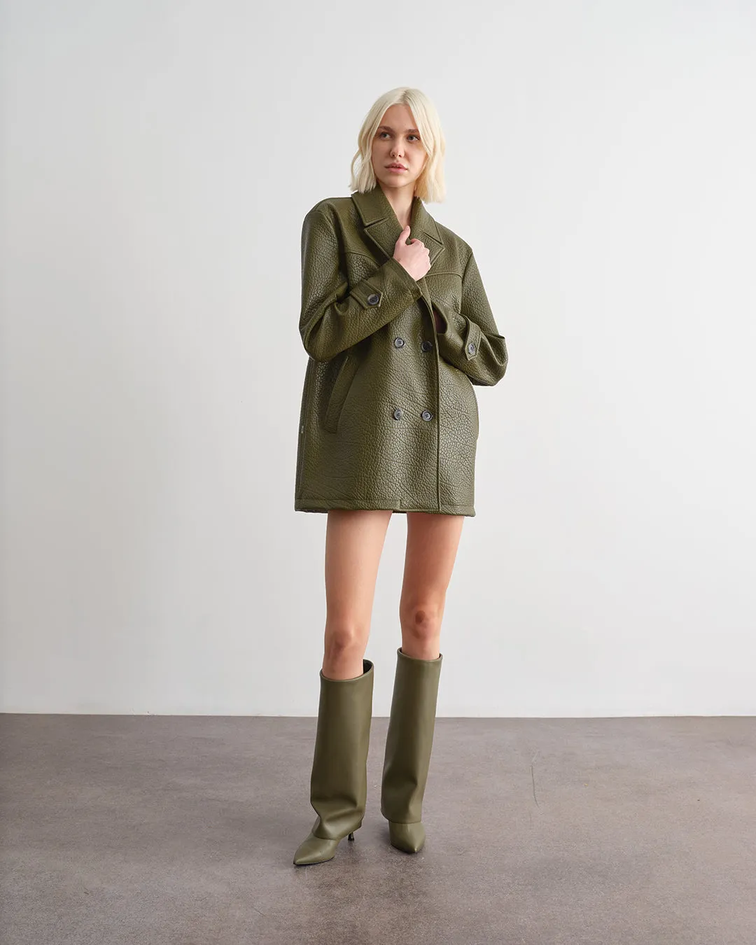 Giacca Oversize in Pelle effetto martellato sold by Jijil product image thumbnail 2