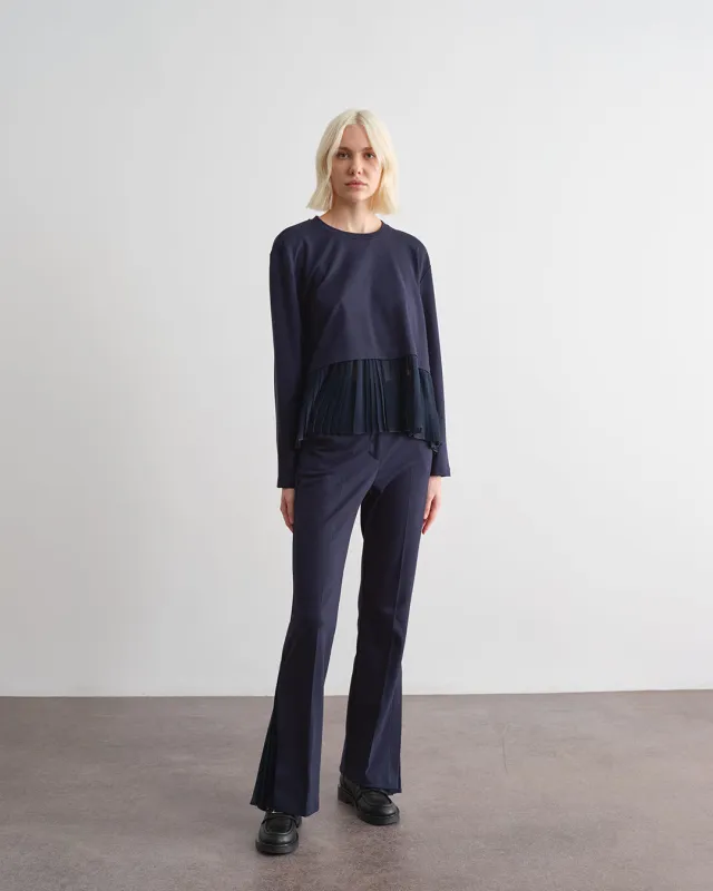 Blusa con inserti in plissè sold by Jijil