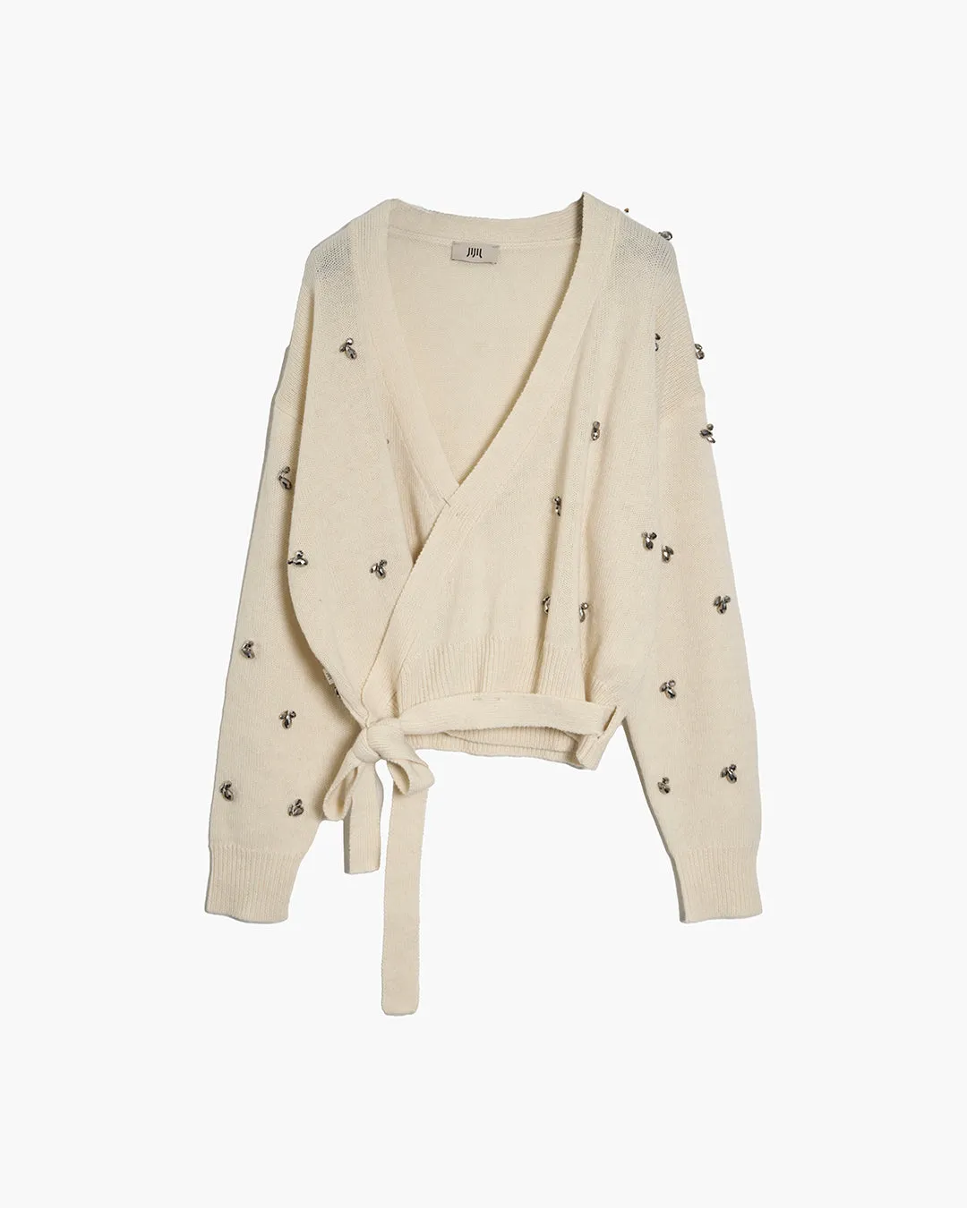 Cardigan incrociato con applicazione gioiello sold by Jijil product image thumbnail 3