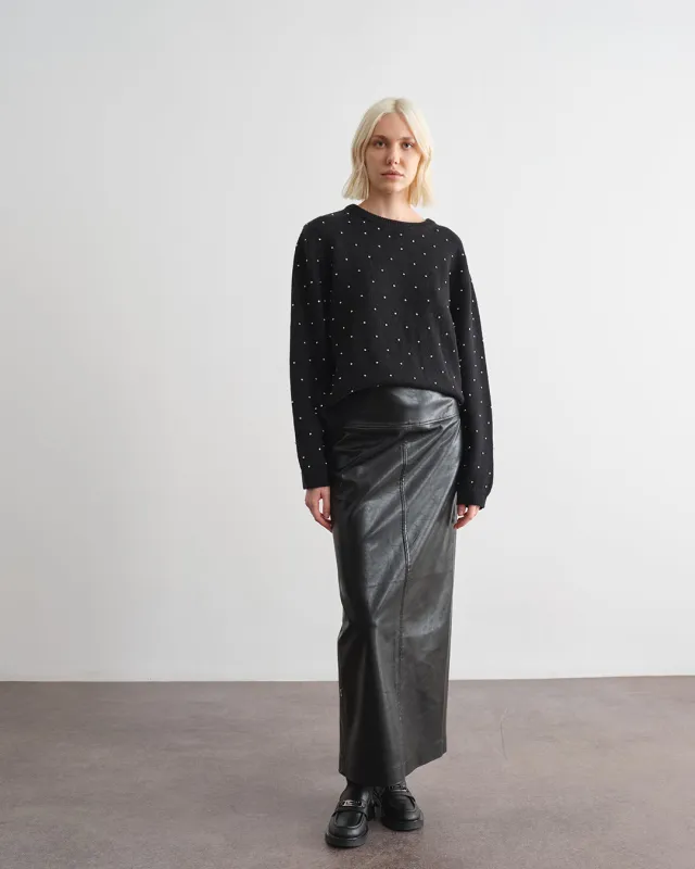 Maglione con applicazioni all over sold by Jijil