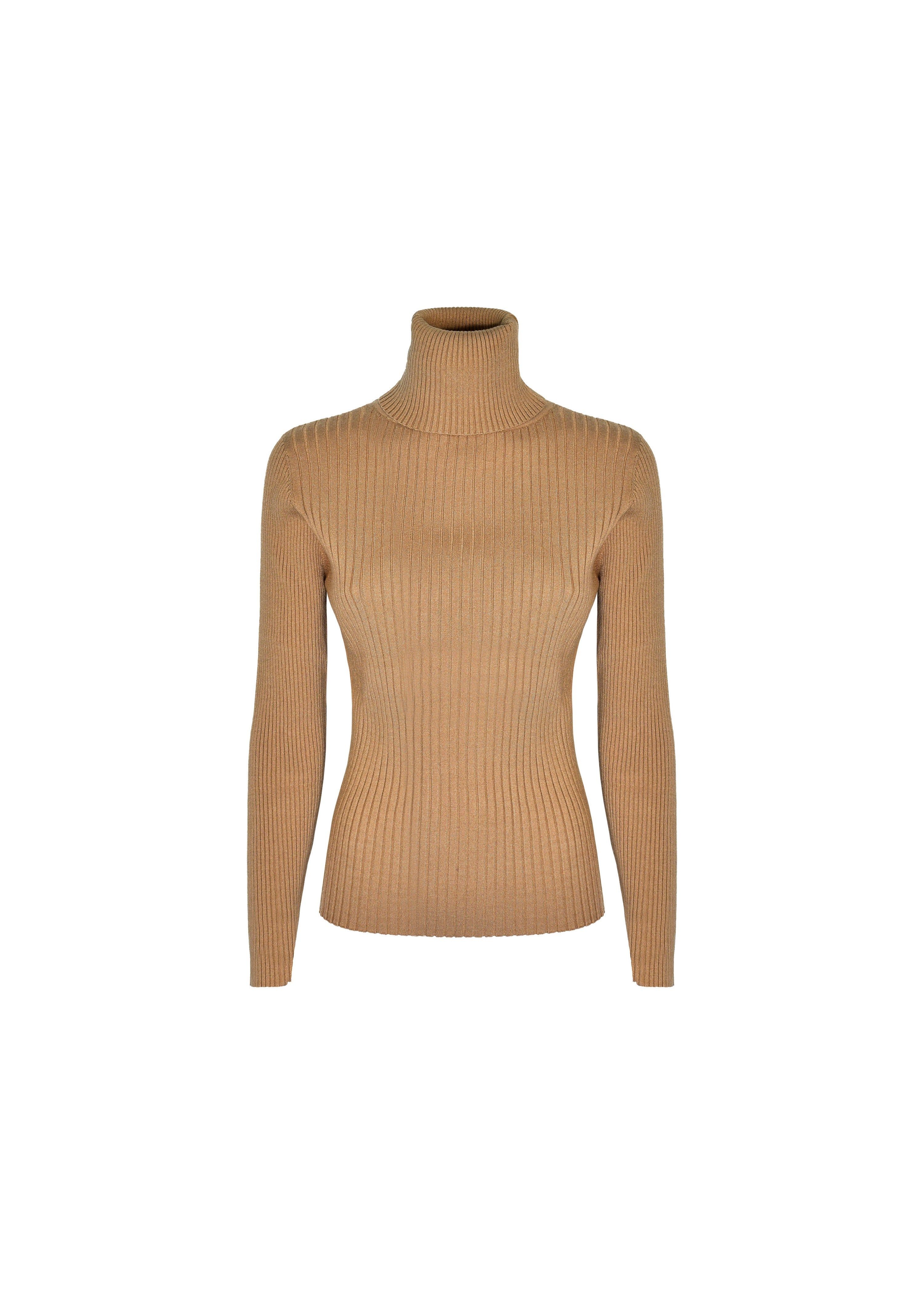 Pullover dolcevita a coste sold by Jijil