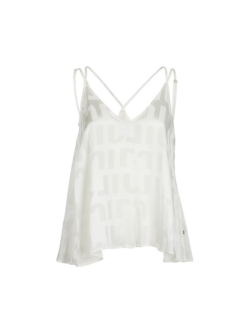 Top satin logato sold by Jijil