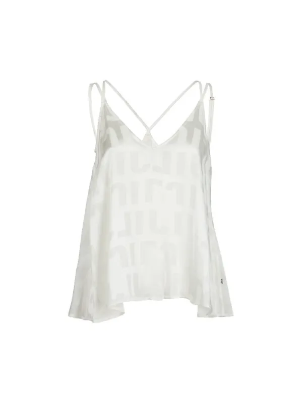 Top satin logato sold by Jijil