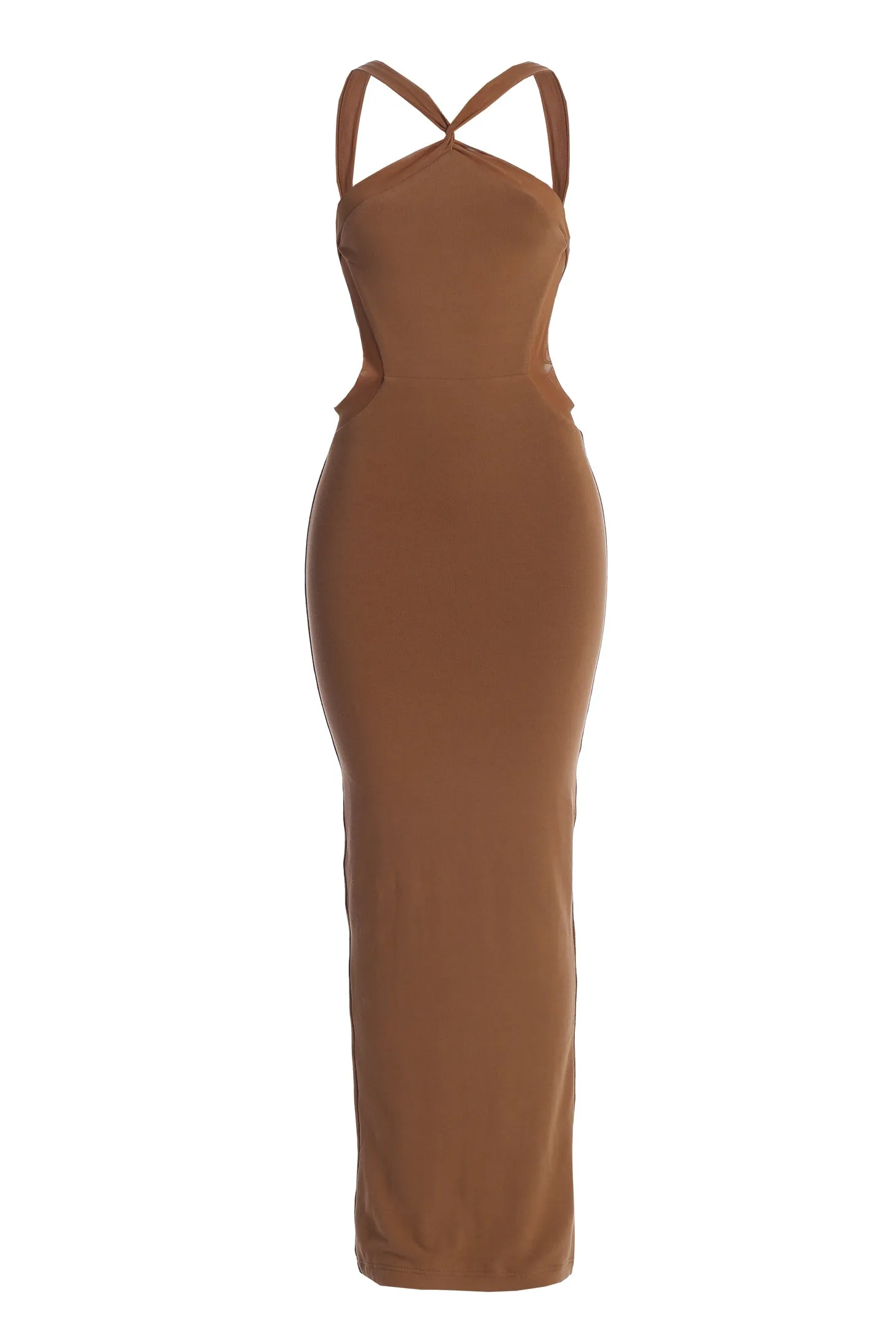 Pecan Nights In Milan Maxi Dress sold by JLUXLABEL