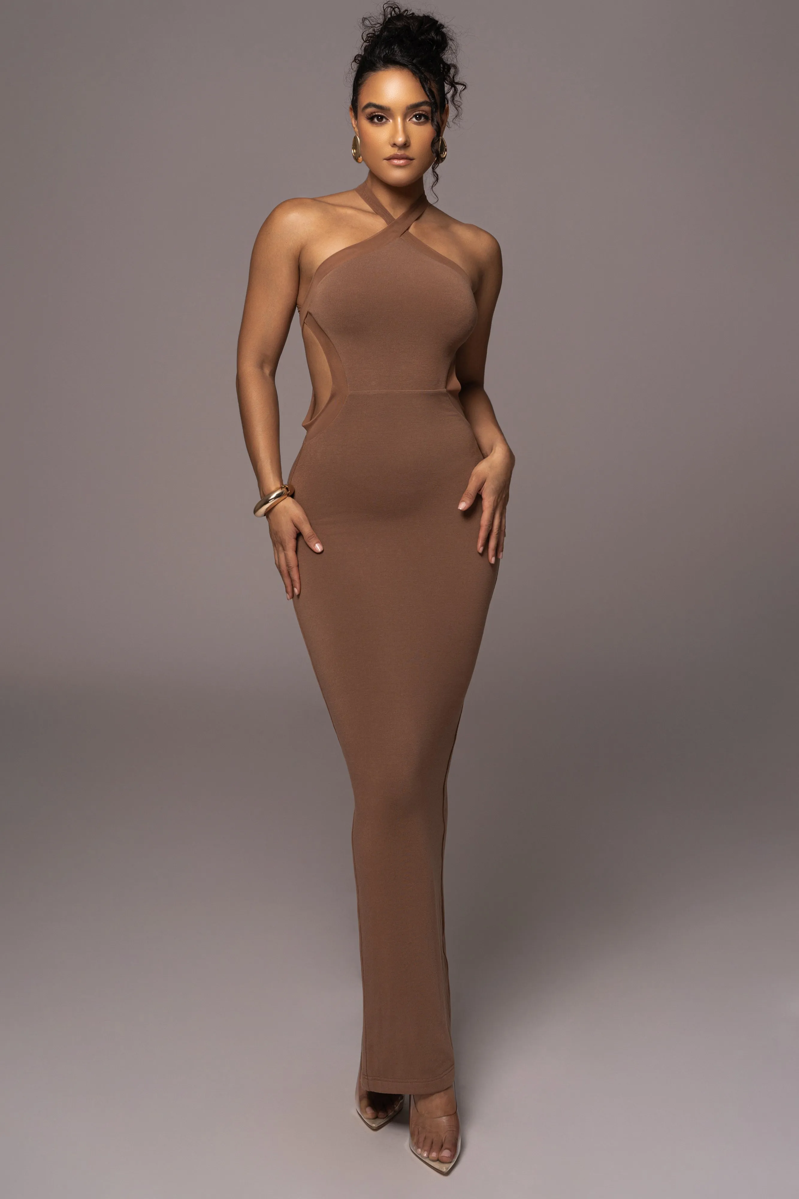 Pecan Nights In Milan Maxi Dress sold by JLUXLABEL product image thumbnail 2