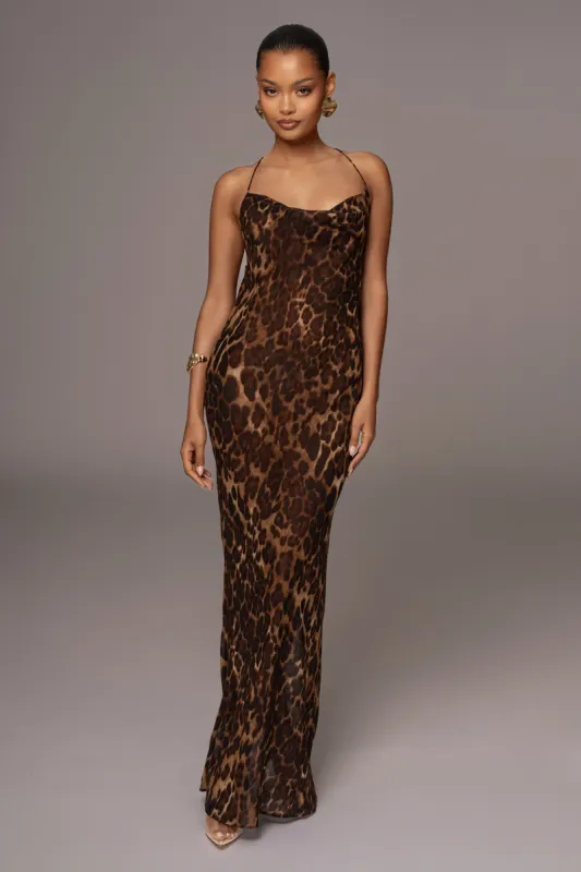 Leopard Print Sierra Print Maxi Dress sold by JLUXLABEL