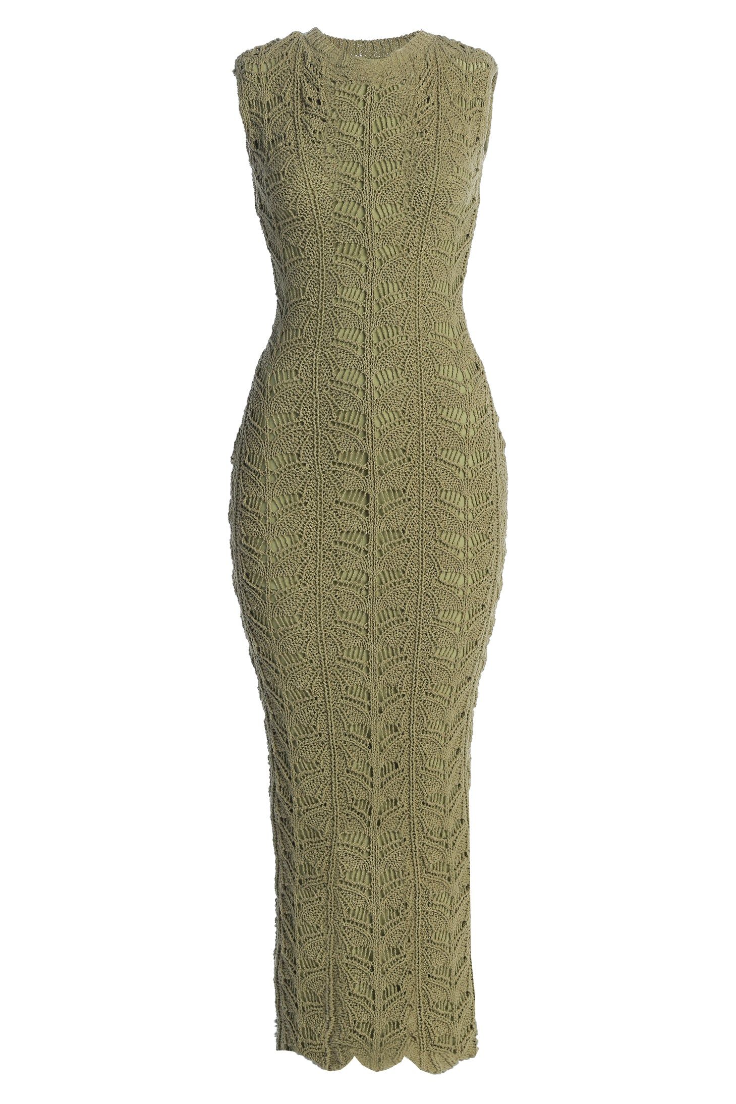 Moss Mykonos Crochet Midi Dress sold by JLUXLABEL