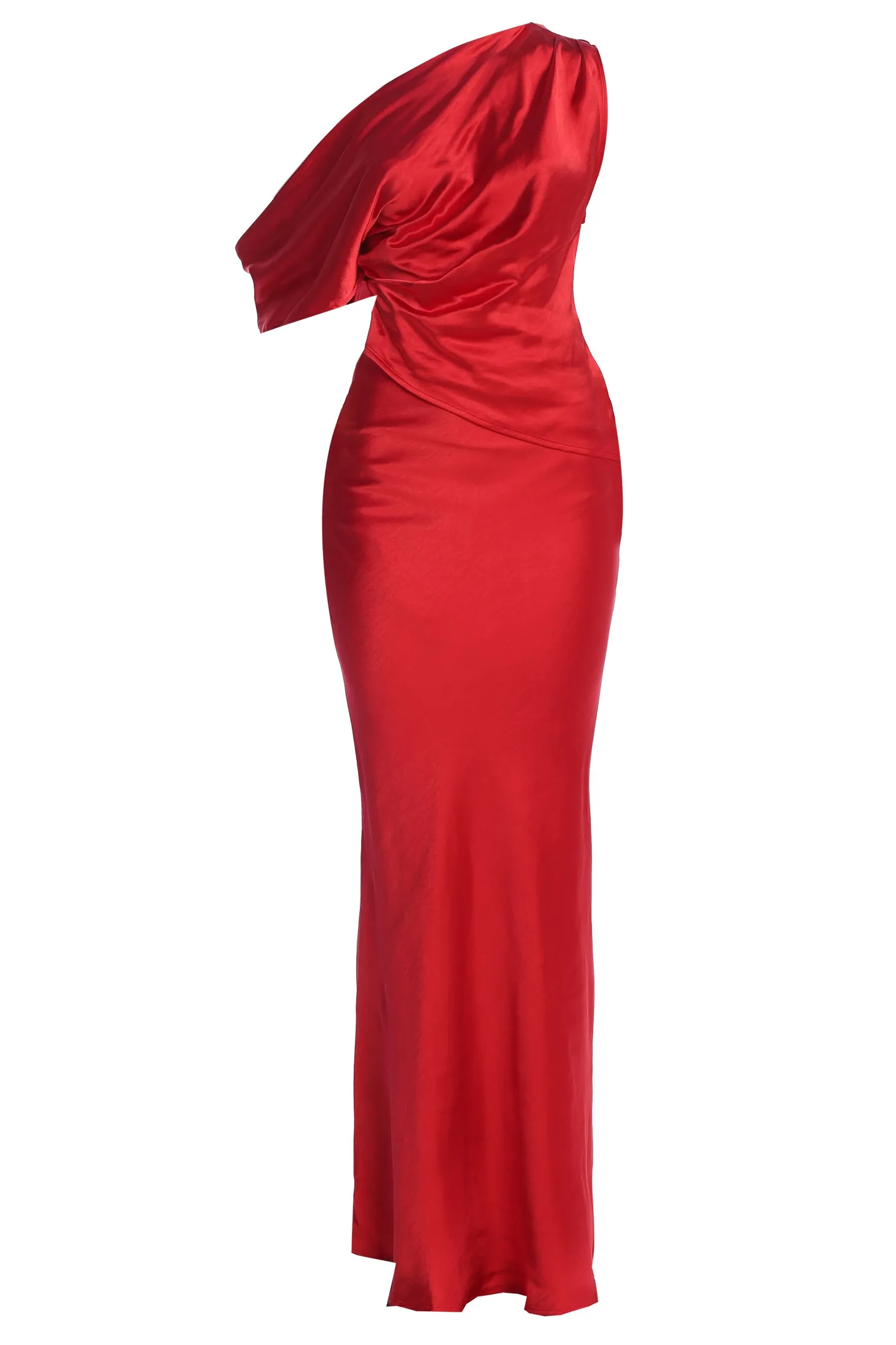 Red Elva Satin Maxi Skirt sold by JLUXLABEL product image thumbnail 5