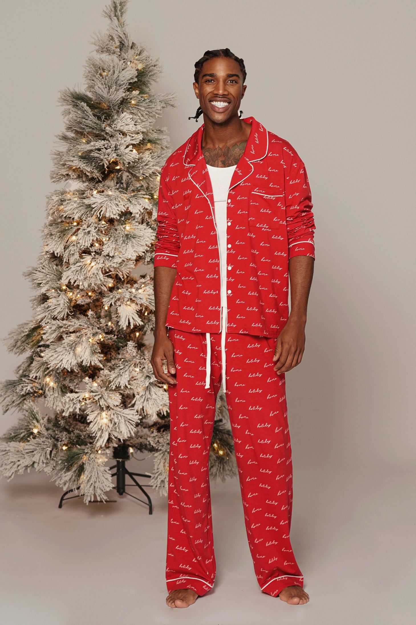 Home For The Holiday Adult Pajama Set sold by JLUXLABEL product image thumbnail 3