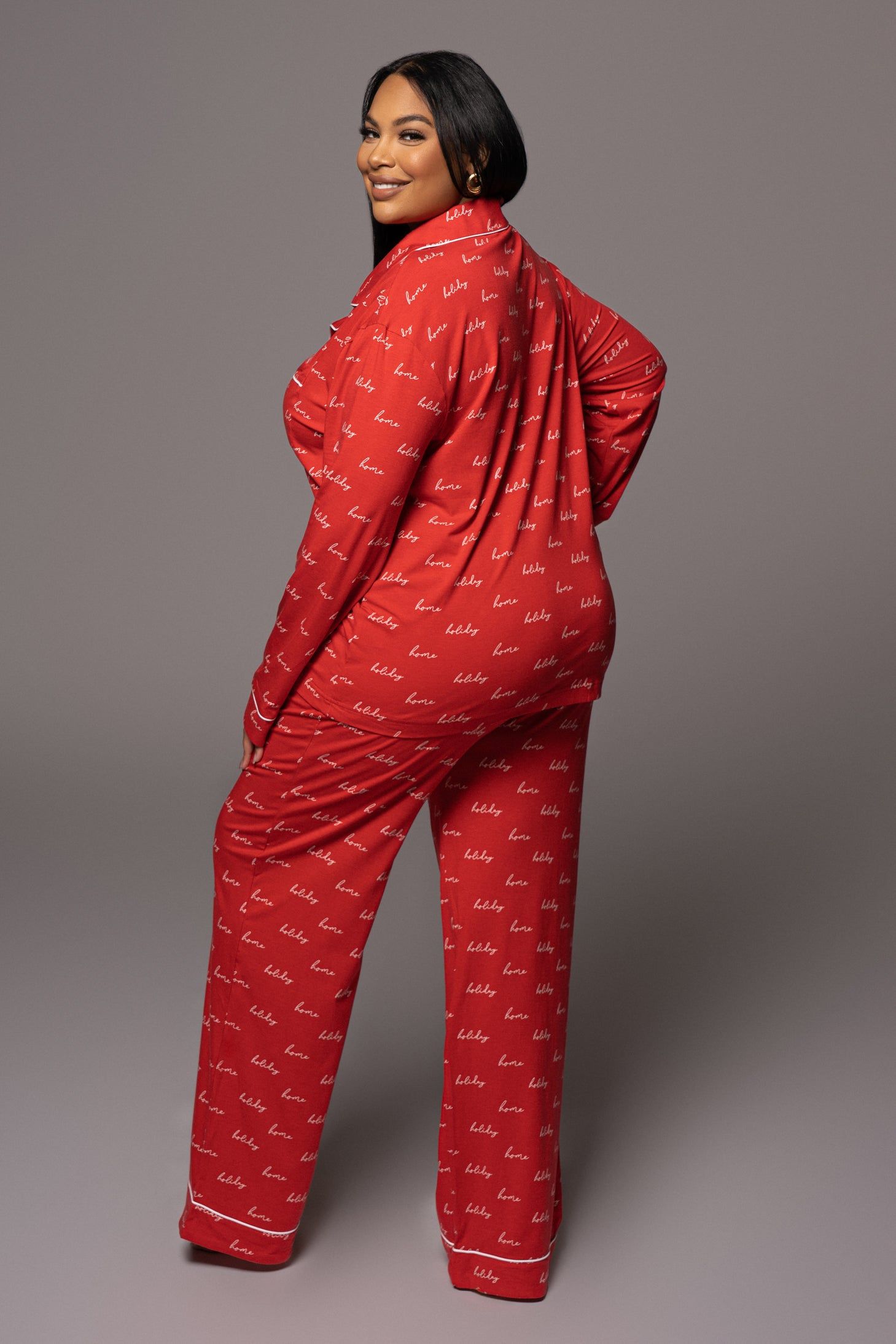 Home For The Holiday Adult Pajama Set sold by JLUXLABEL product image thumbnail 25