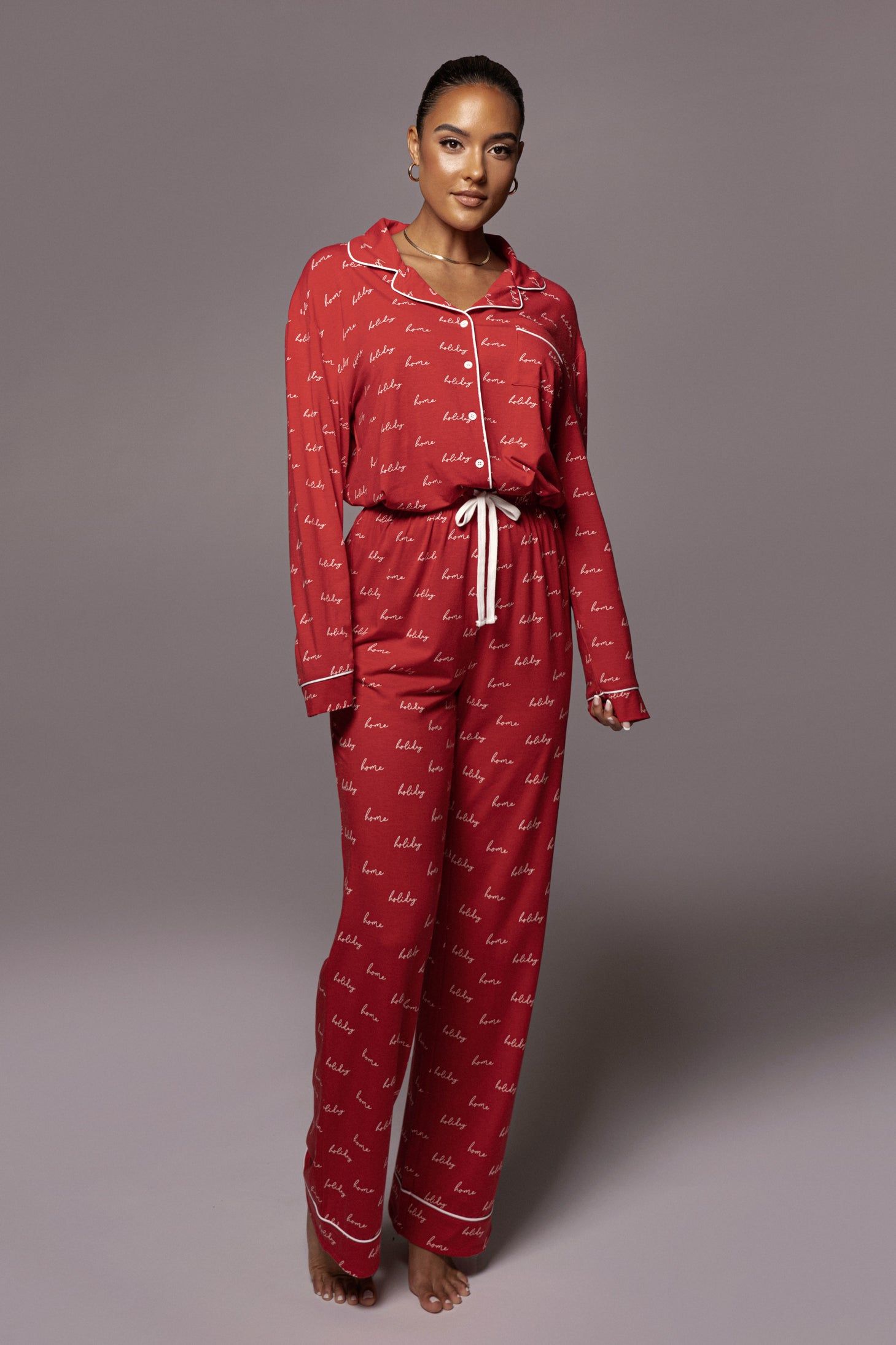 Home For The Holiday Adult Pajama Set sold by JLUXLABEL product image thumbnail 9