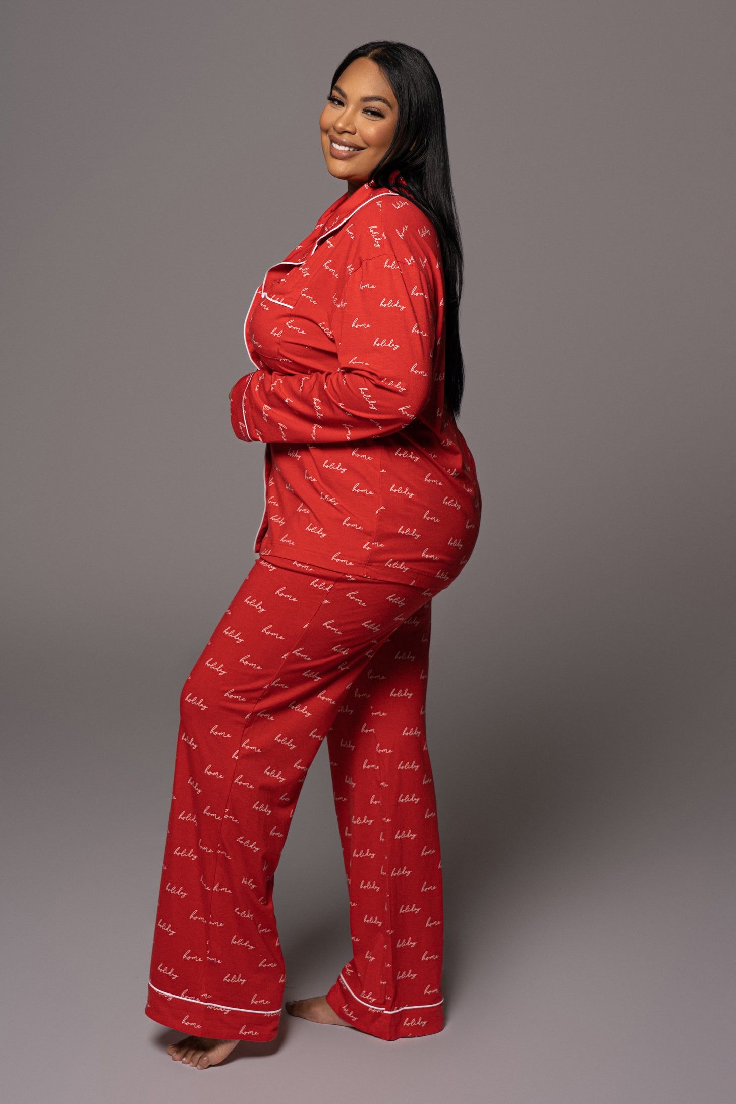 Home For The Holiday Adult Pajama Set sold by JLUXLABEL product image thumbnail 20