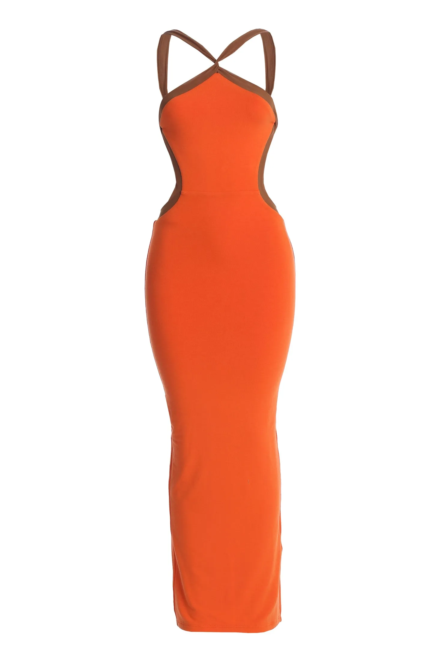 Orange Nights In Milan Maxi Dress sold by JLUXLABEL product image thumbnail 2