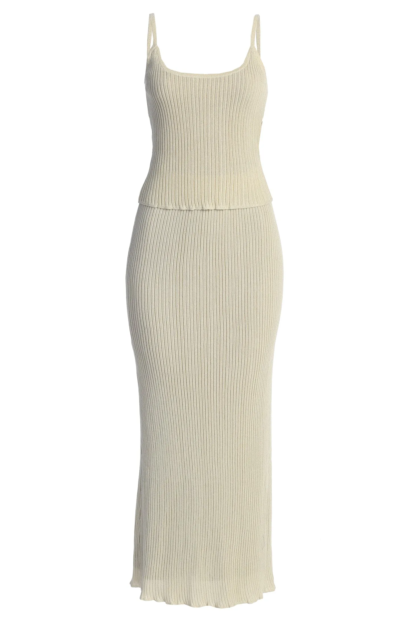 Champagne Serena Ribbed Skirt Set sold by JLUXLABEL product image thumbnail 2