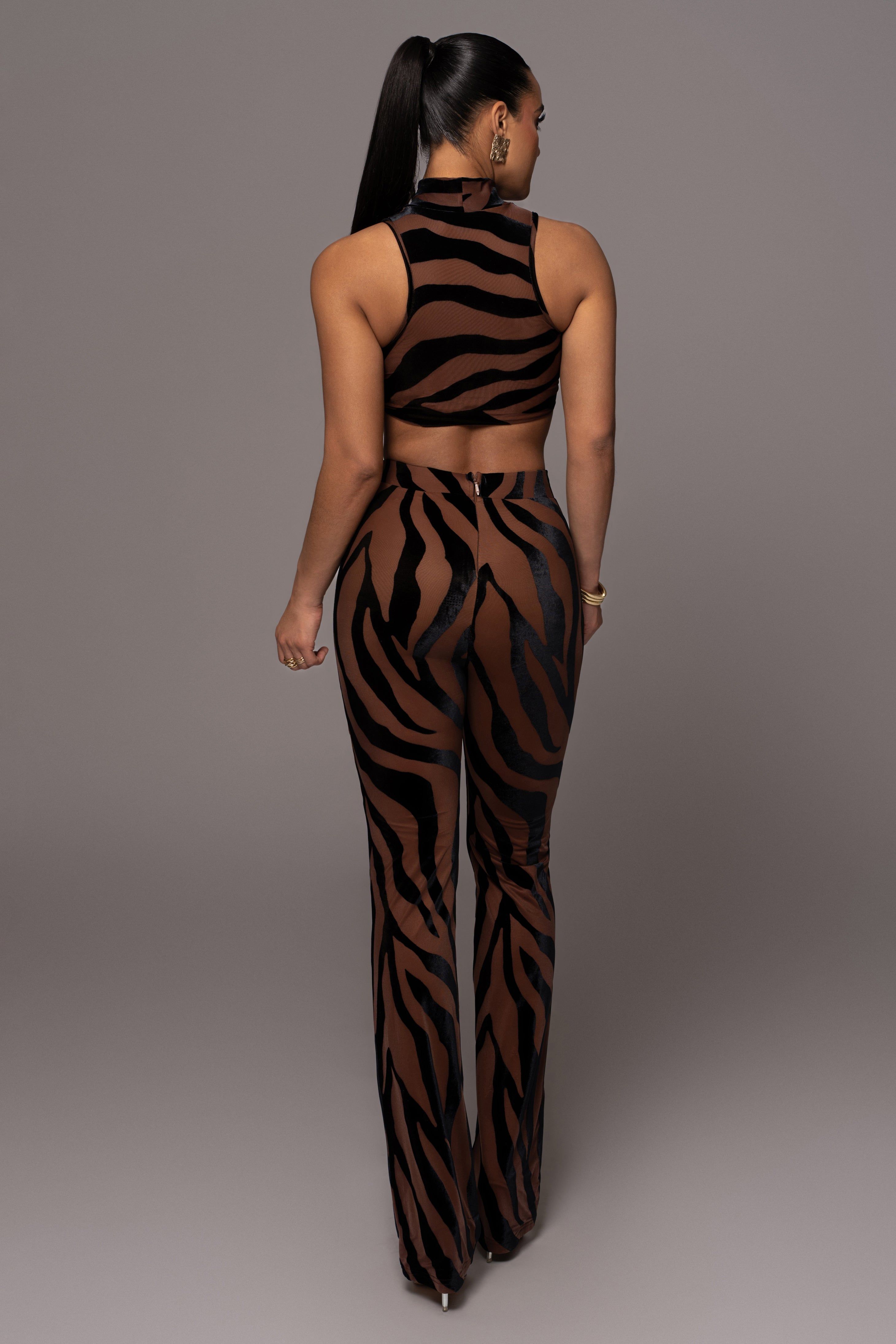 Pecan Zebra After Midnight Pants sold by JLUXLABEL product image thumbnail 6