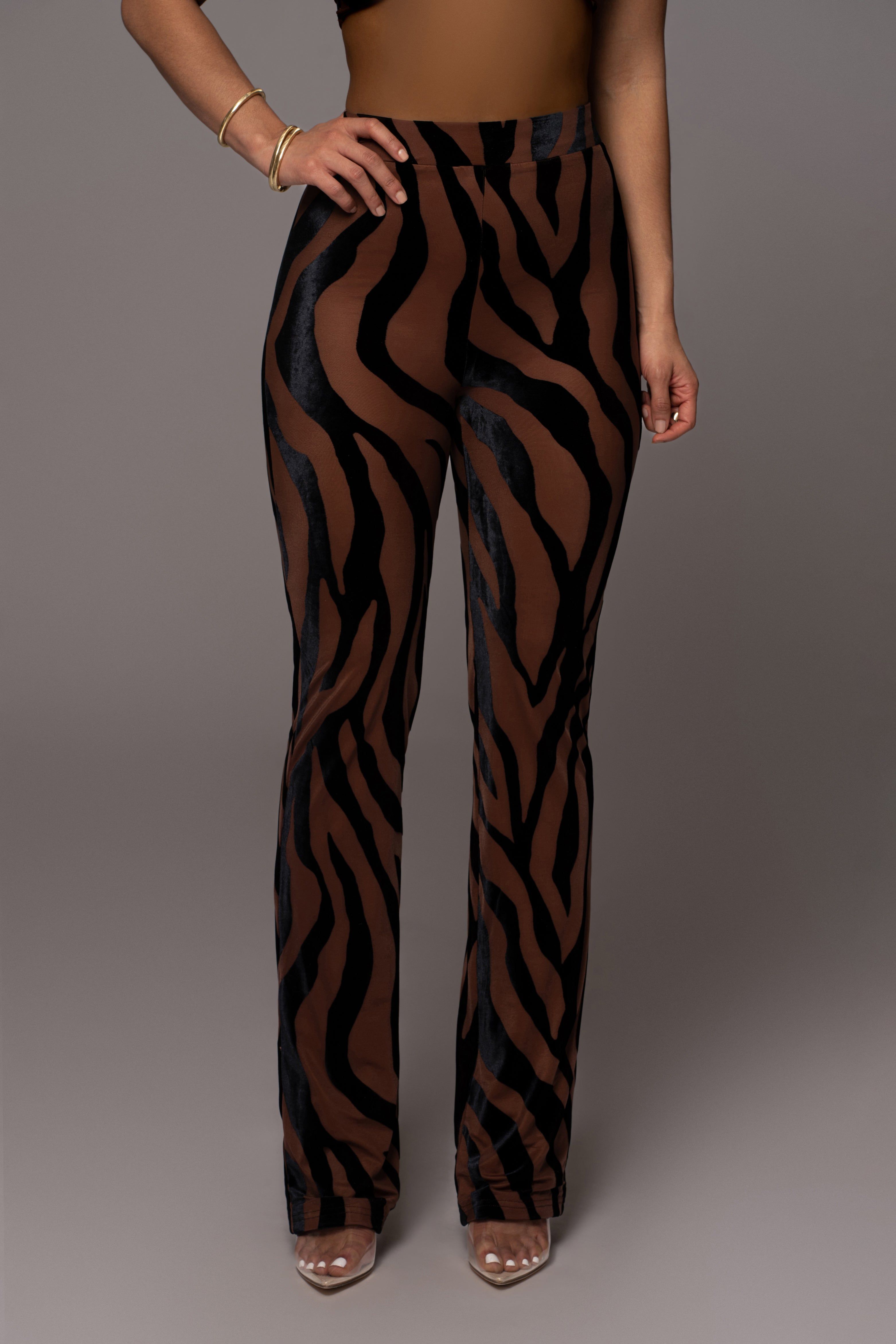 Pecan Zebra After Midnight Pants sold by JLUXLABEL