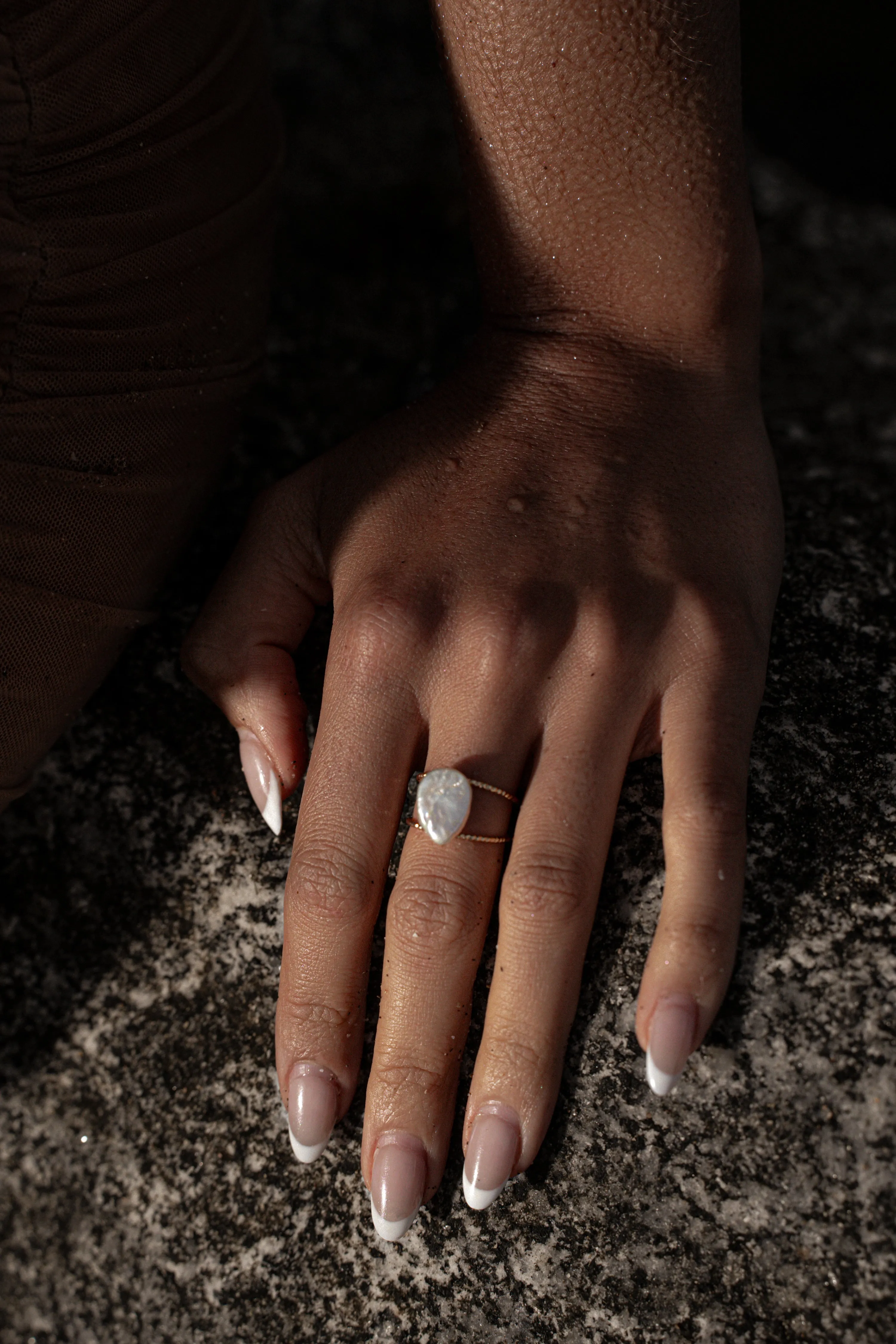 Gold Nautical Pearl Ring sold by JLUXLABEL product image thumbnail 2