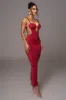 Red Enchantment Bustier Maxi Dress sold by JLUXLABEL