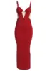 Red Enchantment Bustier Maxi Dress sold by JLUXLABEL