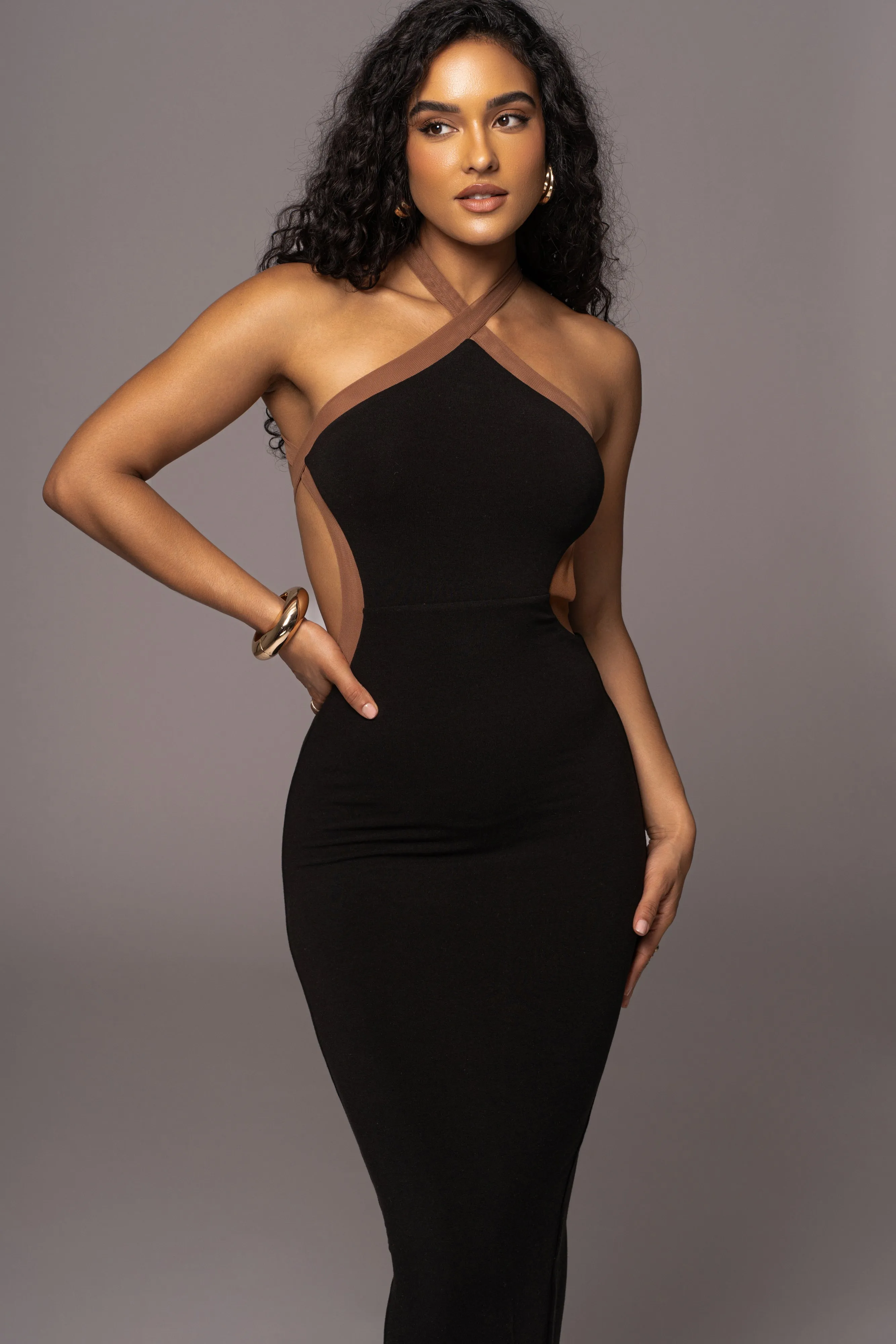 Noir Nights In Milan Maxi Dress sold by JLUXLABEL product image thumbnail 2