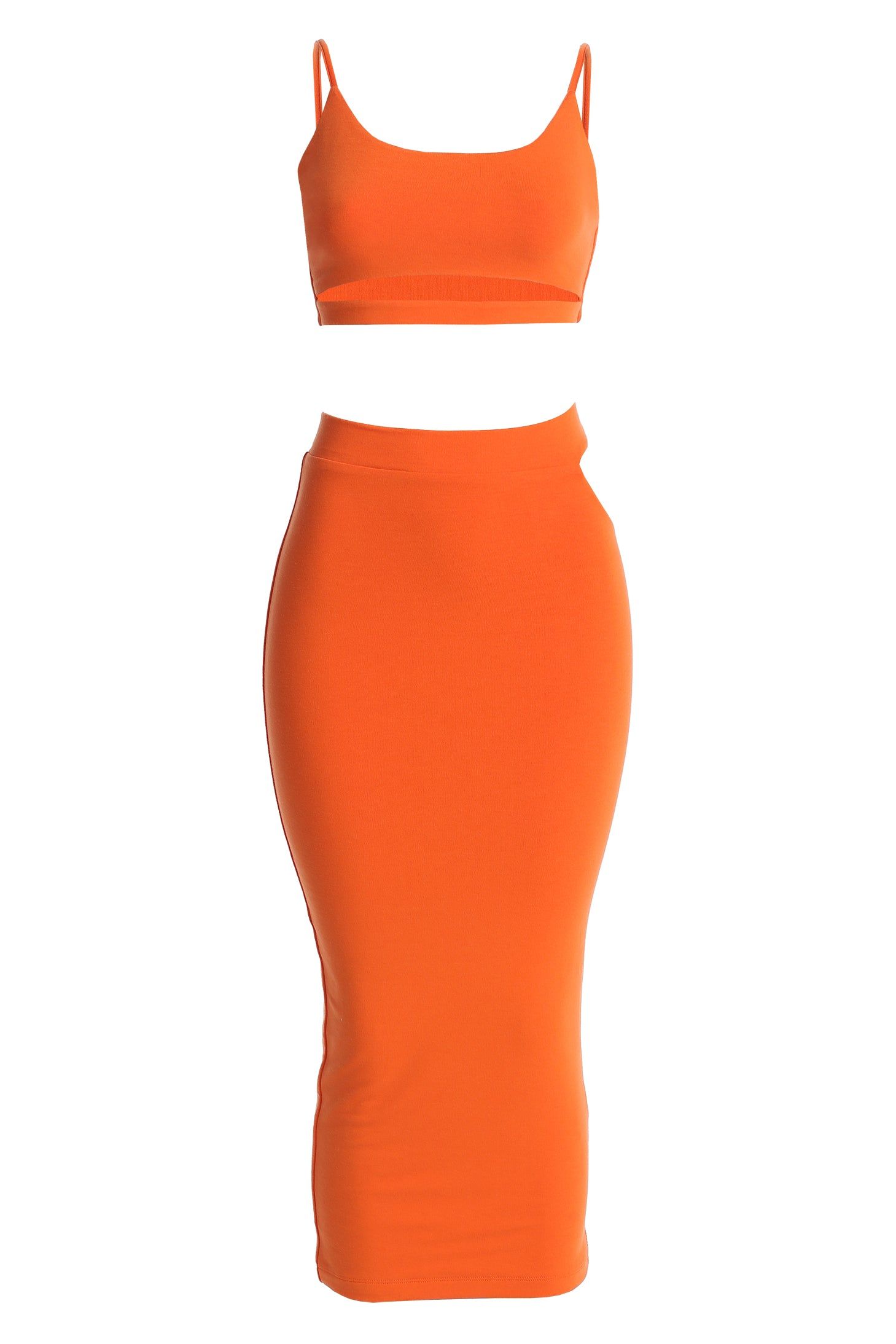 Orange Eizelle Skirt Set sold by JLUXLABEL