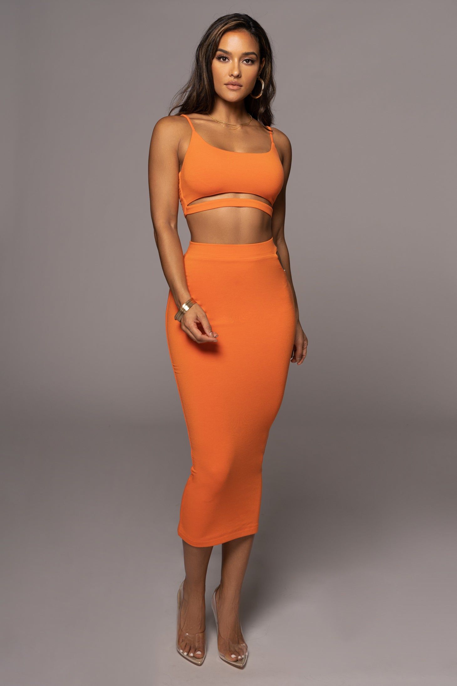 Orange Eizelle Skirt Set sold by JLUXLABEL product image thumbnail 2