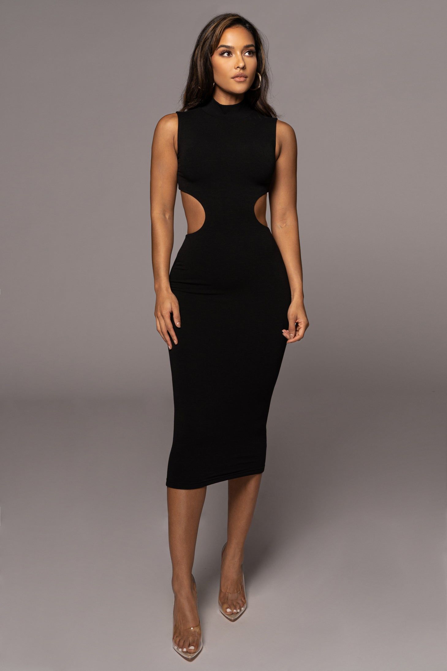 Noir Til Sunrise Midi Dress sold by JLUXLABEL