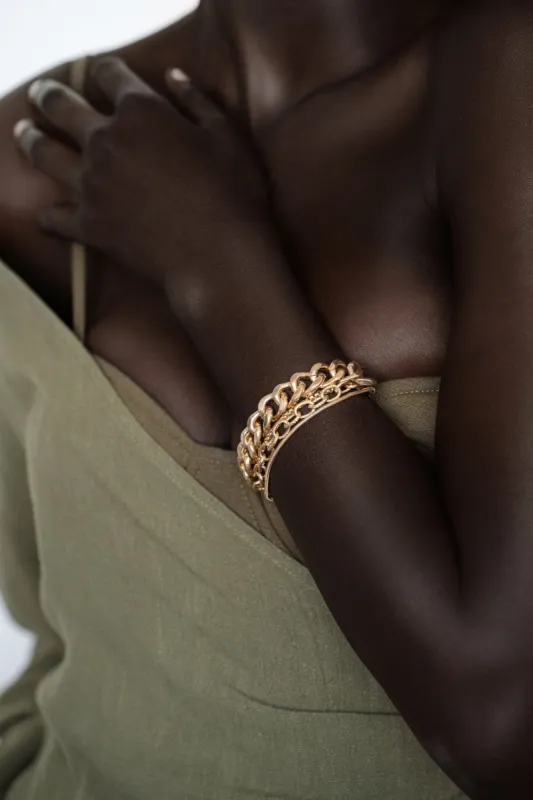 Gold Astrid Layered Bracelet sold by JLUXLABEL