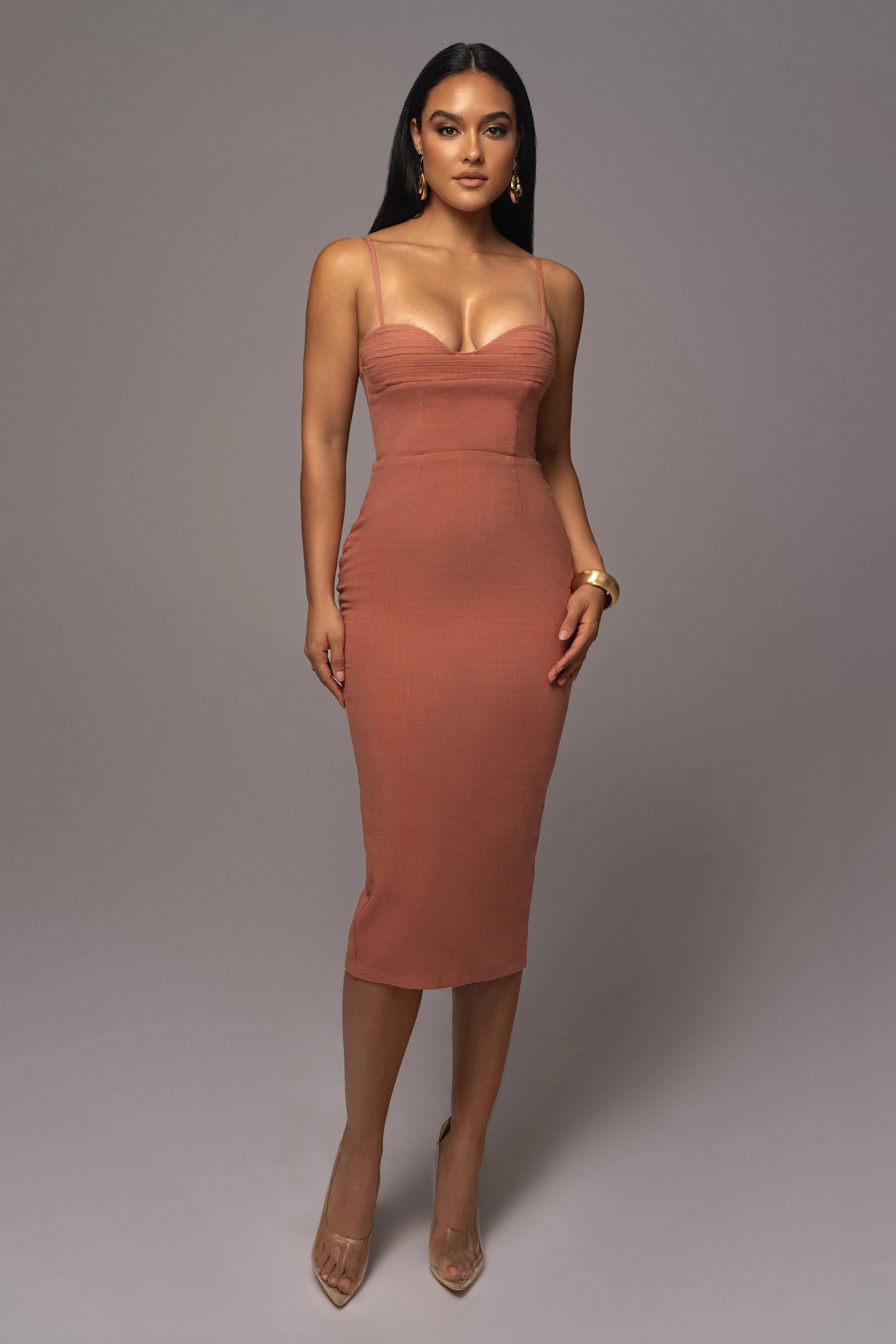 Terra Cotta Private Retreat Linen Dress sold by JLUXLABEL product image thumbnail 3