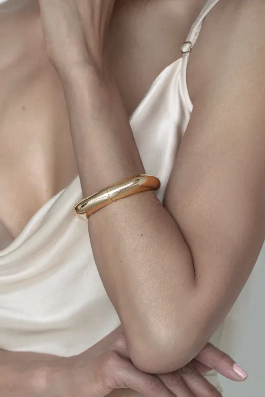 Gold Katy Hinge Bracelet made by JLUXLABEL
