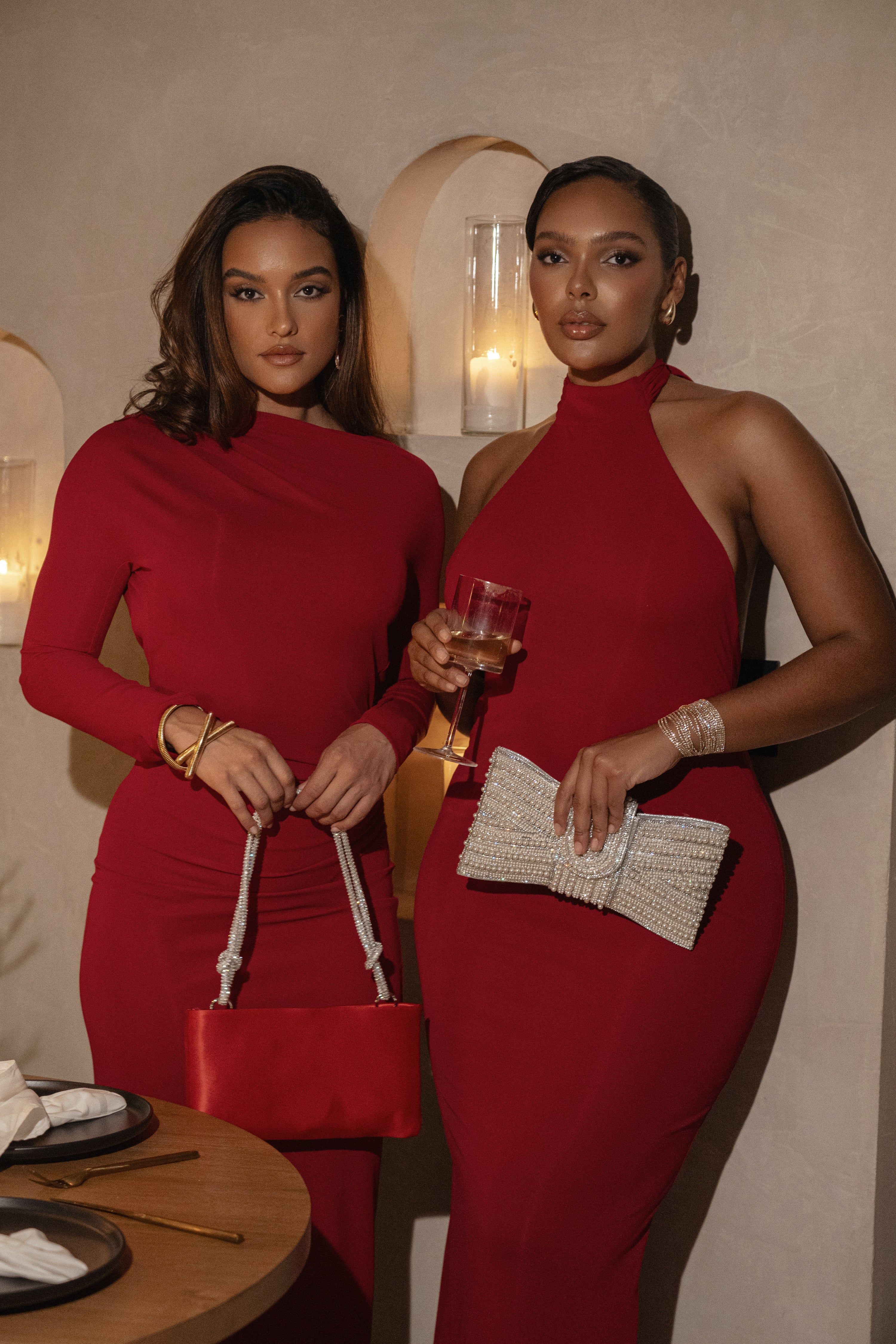 Silver Daisie Rhinestone Clutch sold by JLUXLABEL product image thumbnail 2