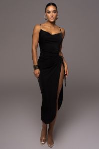 Black High Standards Maxi Dress sold by JLUXLABEL